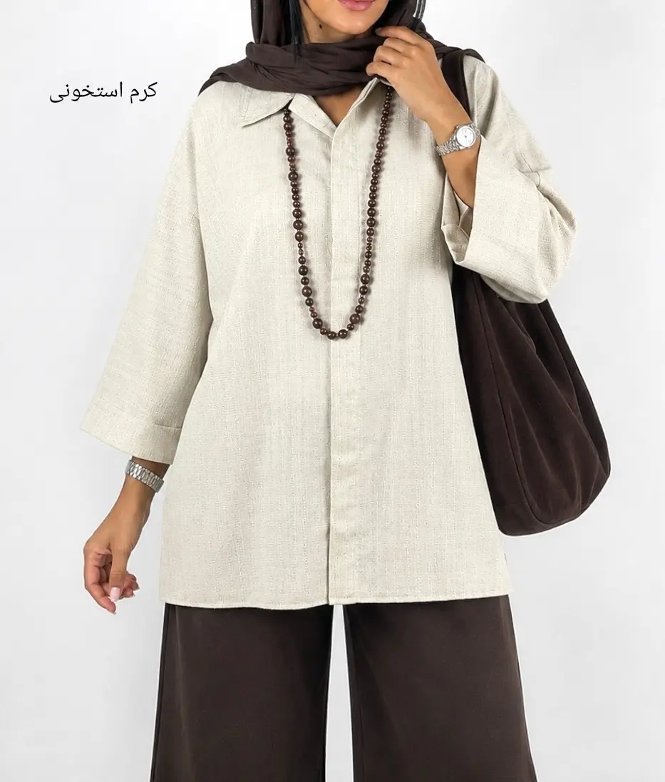 تونیک مانتویی دکمه مخفی آوانا